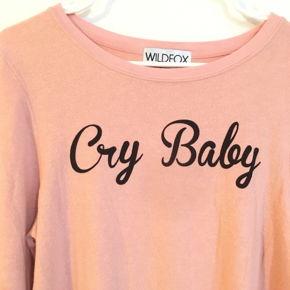 NEW V RARE Wildfox S Cry Baby pink top long sleeve - Picture 4 of 8